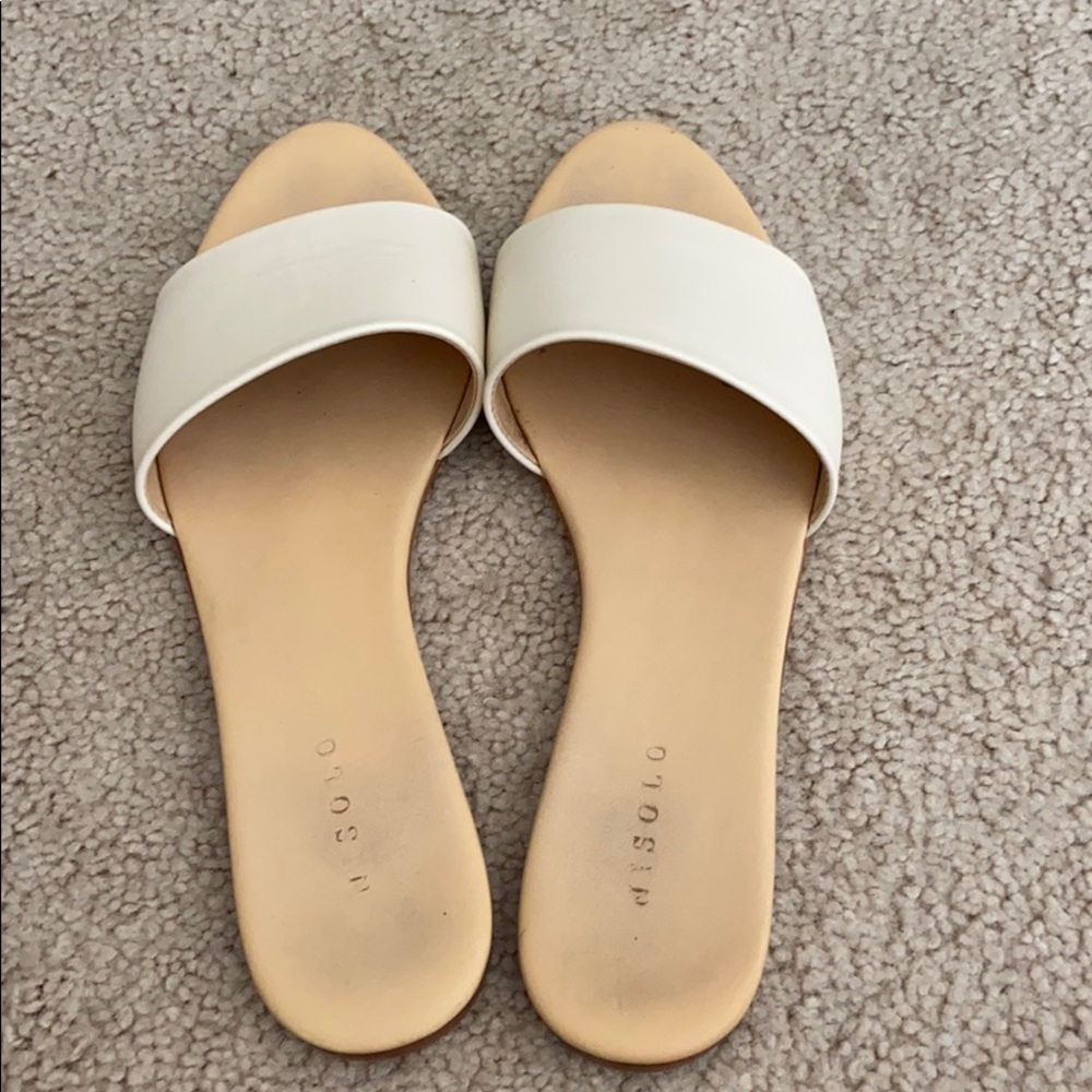 White Nisolo Slides